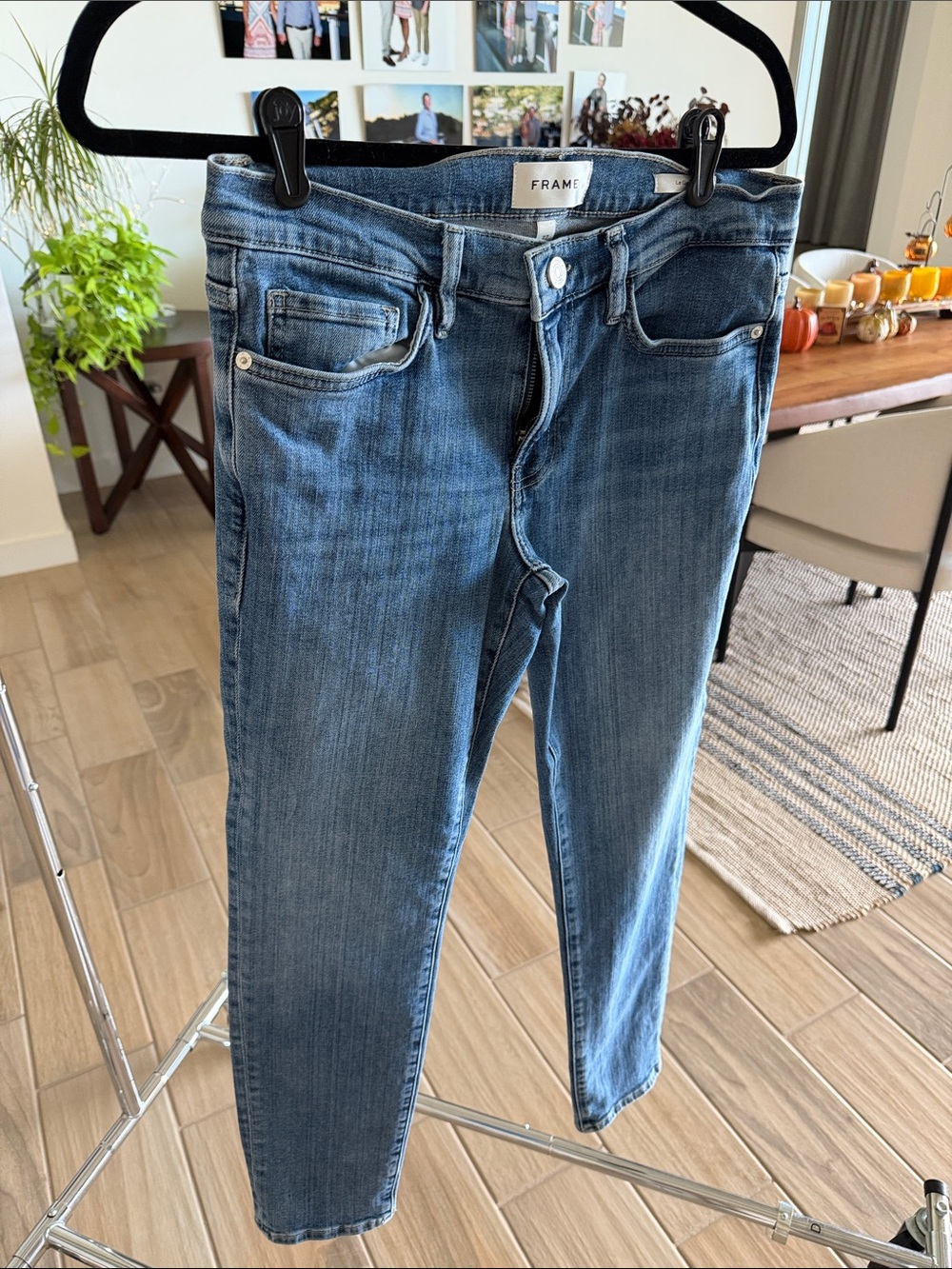 Frame Denim Medium Blue Skinny Jeans